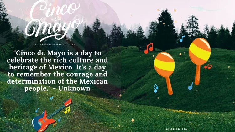 "Cinco de Mayo is a day to celebrate the rich culture and heritage of Mexico. It's a day to remember the courage and determination of the Mexican people." - Unknown