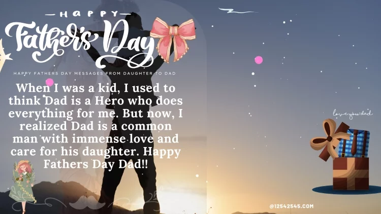 When I was a kid, I used to think Dad is a Hero who does everything for me. But now, I realized Dad is a common man with immense love and care for his daughter. Happy Fathers Day Dad!!