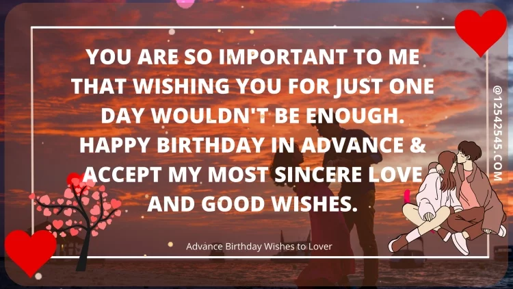 70+ Advance Happy Birthday Wishes Messages for Lover