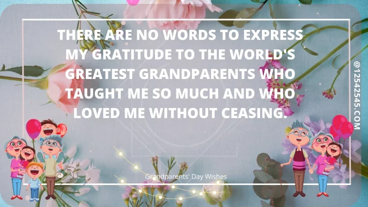 There are no words to express my gratitude to the world's greatest grandparents who taught me so much and who loved me without ceasing.