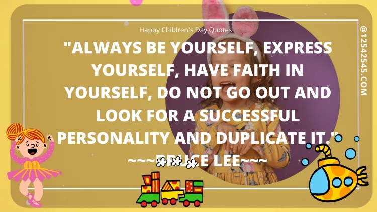 "Always be yourself, express yourself, have faith in yourself, do not go out and look for a successful personality and duplicate it." ~~~Bruce Lee~~~