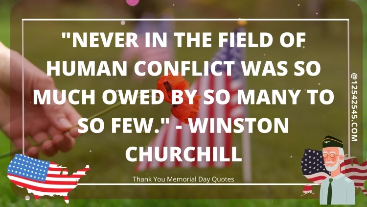 "Never in the field of human conflict was so much owed by so many to so few." - Winston Churchill
