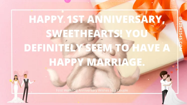 Happy 1st Anniversary, sweethearts! You definitely seem to have a happy marriage.