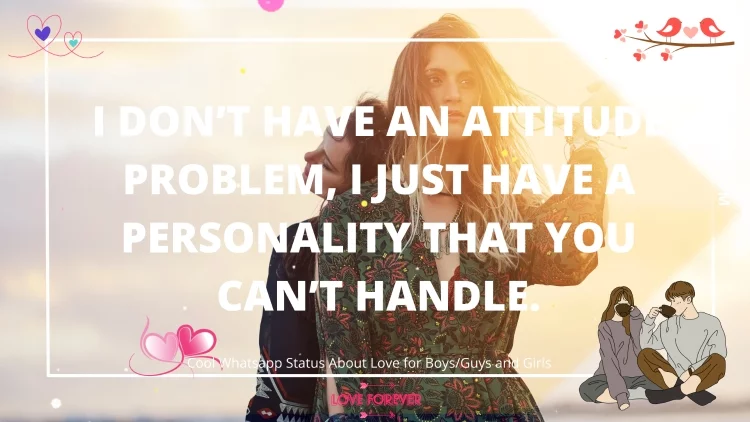 I don't have an attitude problem, I just have a personality that you can't handle.