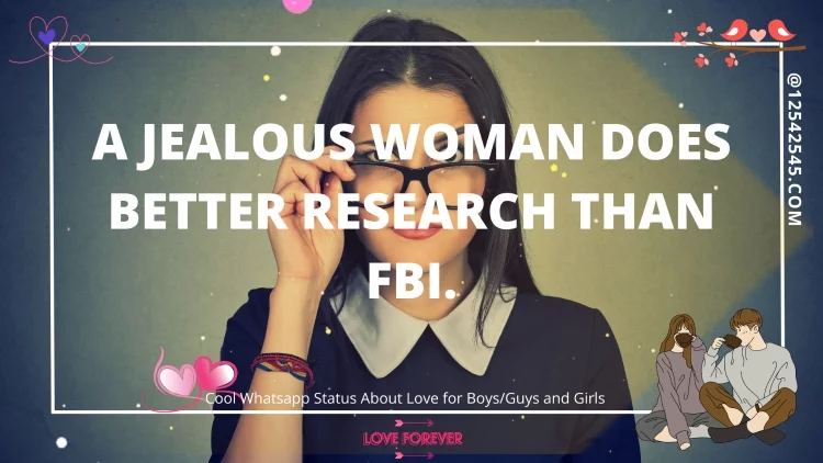 A jealous woman does better research than FBI.