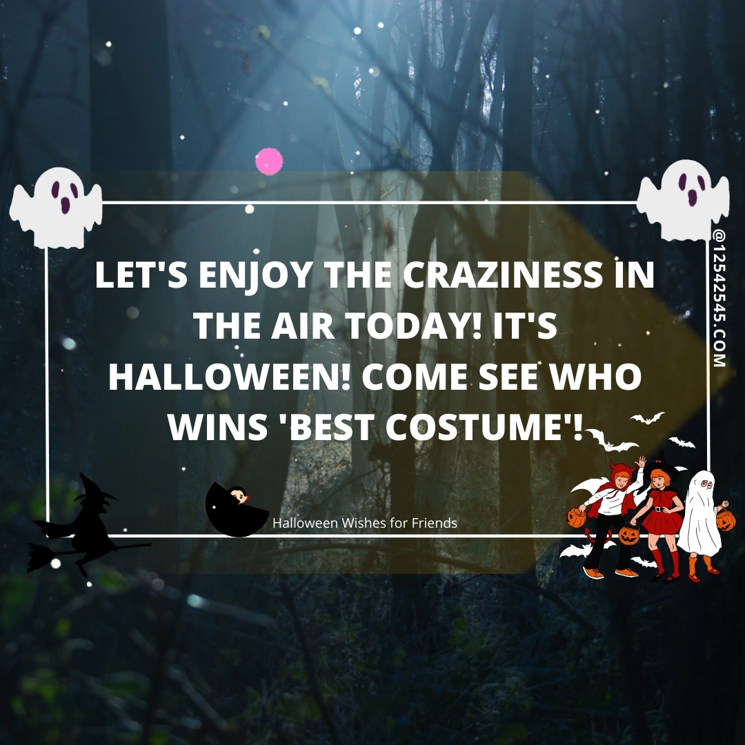 Let's enjoy the craziness in the air today! It's Halloween! Come see who wins 'Best costume'!