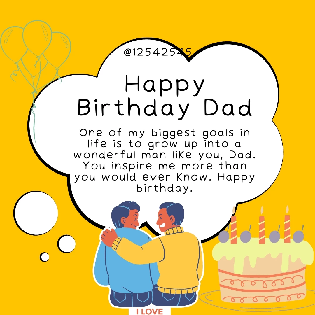 You will never know what your presence in my life means to me. Thank you for being such a great father and role model to me. I love you so much. Happy birthday.