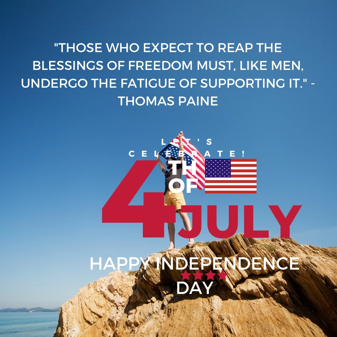 "Those who expect to reap the blessings of freedom must, like men, undergo the fatigue of supporting it." -Thomas Paine