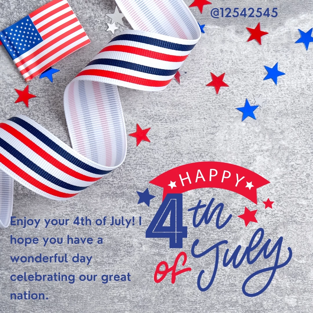 Enjoy your 4th of July! I hope you have a wonderful day celebrating our great nation.