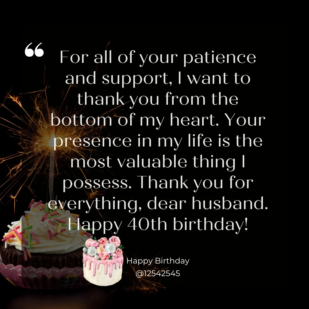 40th Birthday Wishes Messages to Husband – A Little Extra Love on the ...