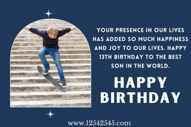 13th Birthday Wishes for Son from Mom