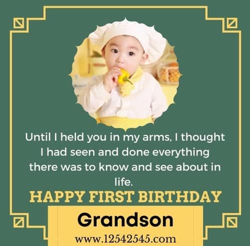 1st Birthday Wishes Grandson