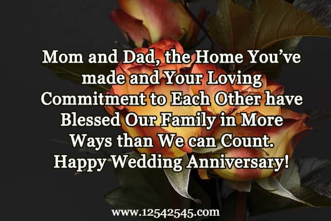 Wedding Anniversary Mom And Dad