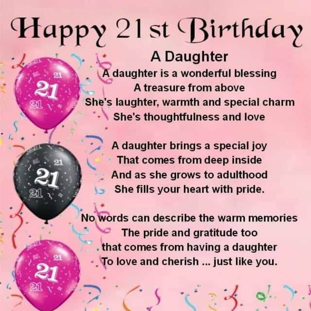 funny 21st birthday speech for daughter