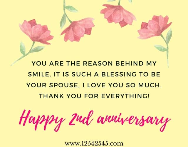 2nd Wedding Anniversary Wishes For Husband