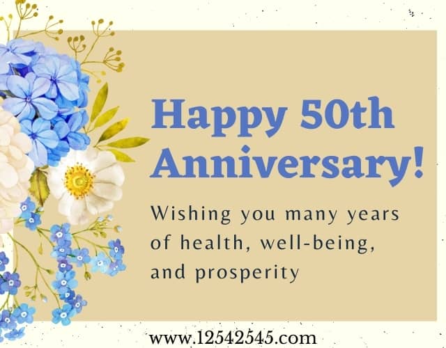 Golden Jubilee Anniversary Wishes for Mom & Dad