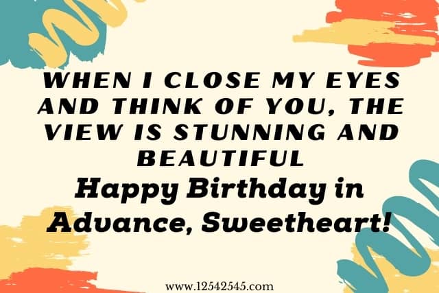 Advance Birthday Quotes for Him