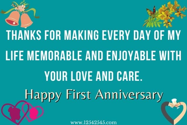 First Anniversary Messages to Husband