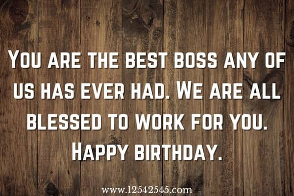 Formal Birthday Wishes to Boss