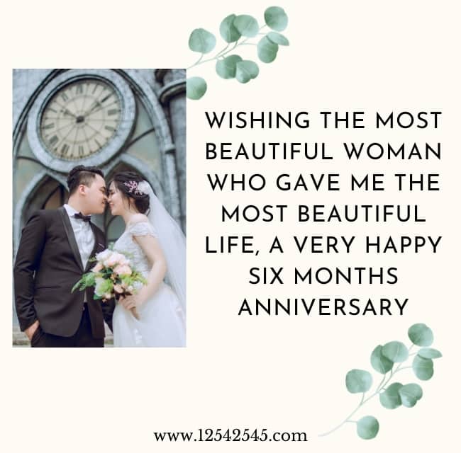 6 Months Anniversary Messages for Wife