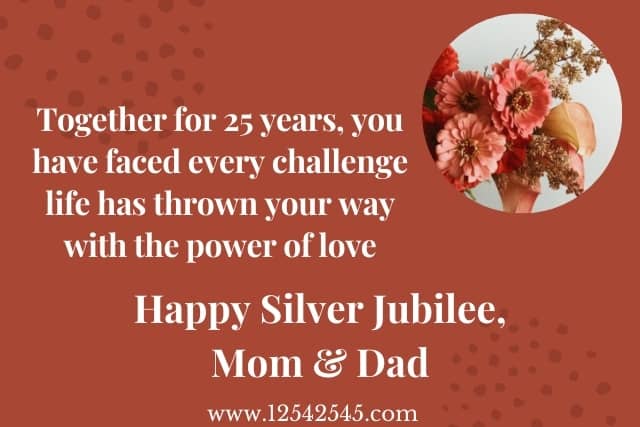 Happy 25th Wedding Anniversary Wishes Messages For Mom Dad