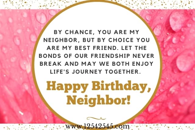 Birthday Wishes For A Neighbor