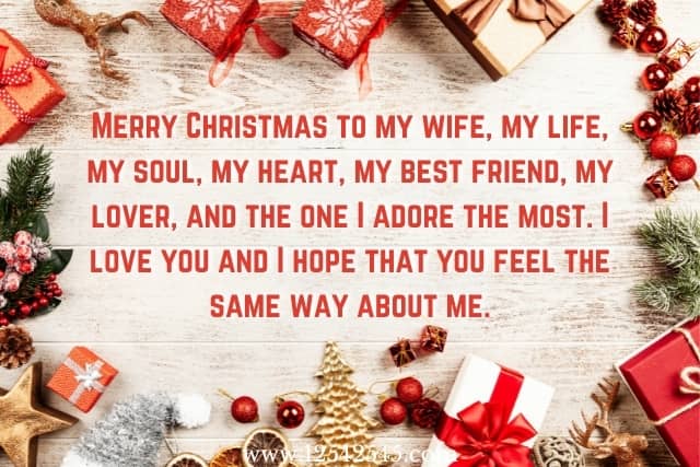 Romantic Christmas Wishes to Wife