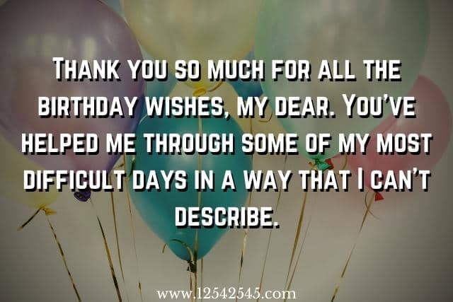 Thank You Birthday Messages to a Friend