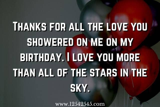 Thank You Birthday Messages to Boyfriend