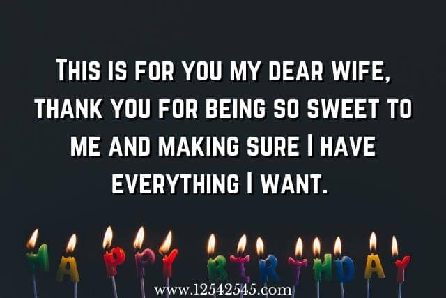 Thank You Birthday Messages to Wife