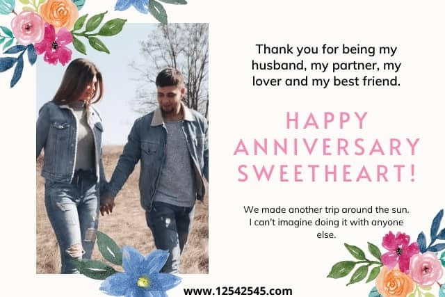 Wedding Anniversary Greetings to Husband