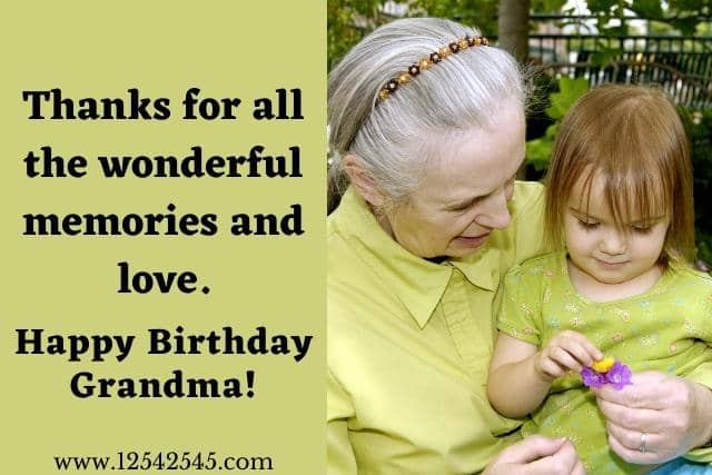 Happy Birthday Greetings to Grandmother