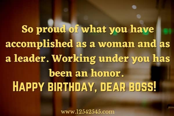 Birthday Wishes to Lady Boss