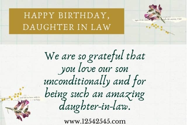 Birthday Wishes For Daughter In Law