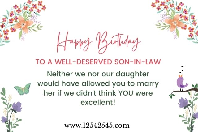 Birthday Wishes For Son In Law