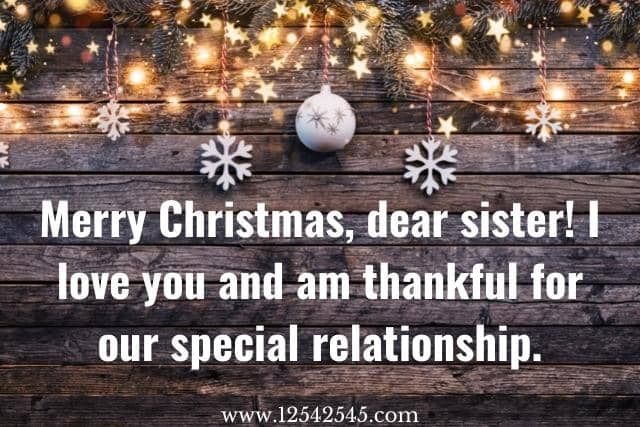 Happy Christmas Wishes Messages to Sister