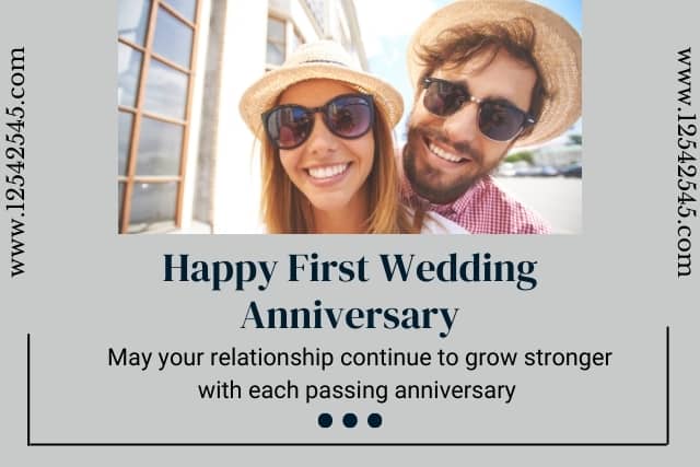 First Anniversary Greetings to a Couple