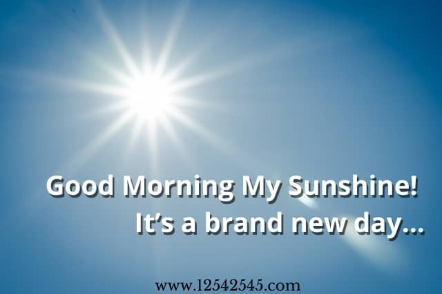 Good Morning Sunshine Quotes