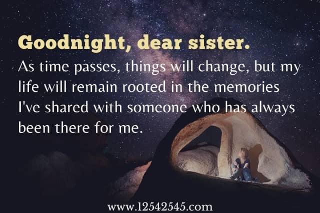 Good Night Messages For Sister 