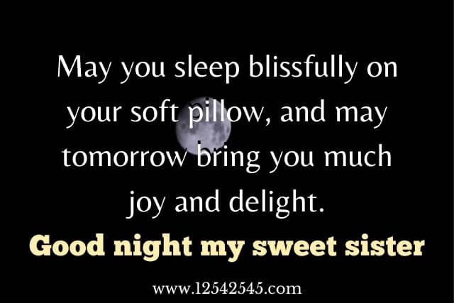 Good Night Messages For Sister 