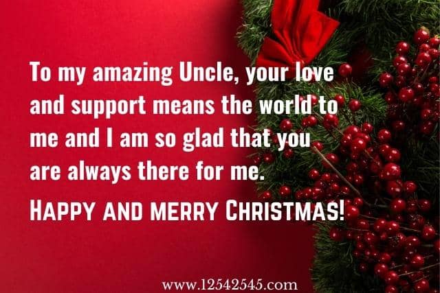 Heartfelt Christmas Greetings for Uncle and His Family