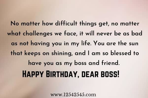 Heart Touching Birthday Wishes to Boss