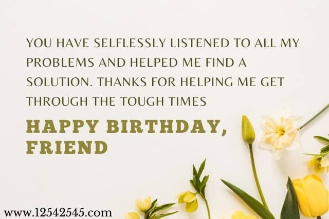 Touching Birthday Message To A Best Friend