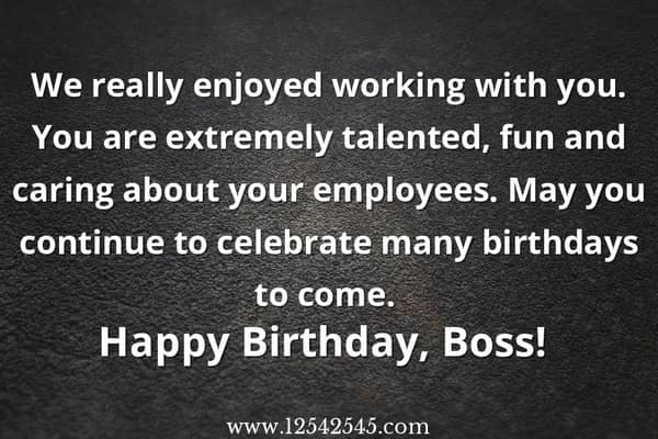 Professional Birthday Wishes to Boss