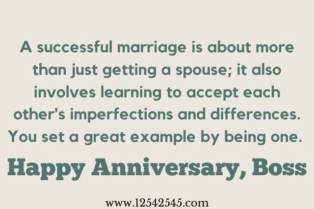 Wedding Anniversary Messages to Boss
